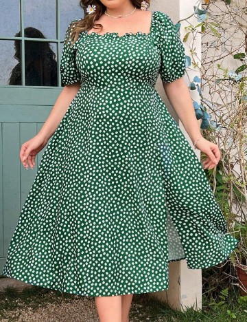 
						Rochie medie SHEIN CURVE, verde
