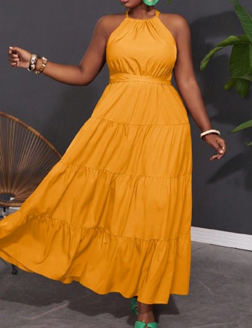 
						Rochie lunga SHEIN CURVE, galben