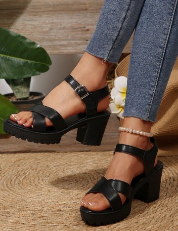 Sandale SHEIN, negru