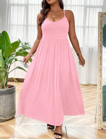 
						Rochie lunga SHEIN, roz