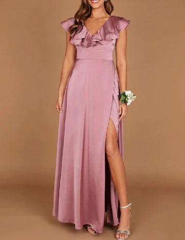 Rochie lunga SHEIN, roz pudra inchis