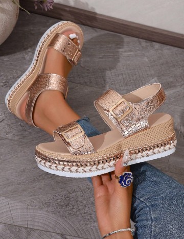 Sandale SHEIN, auriu