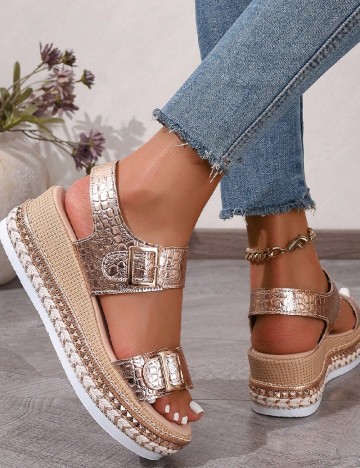 Sandale SHEIN, auriu
