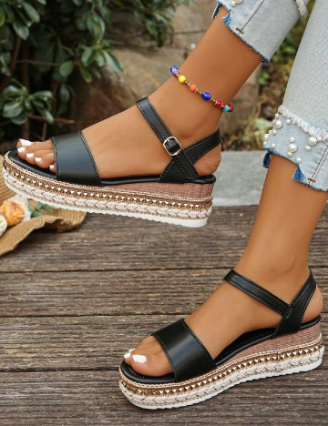 Sandale SHEIN, negru