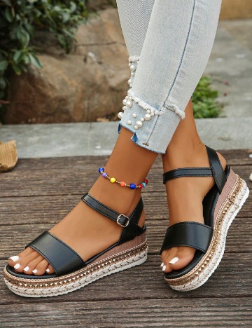 Sandale SHEIN, negru