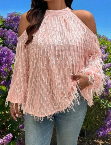 Bluza SHEIN CURVE, piersica