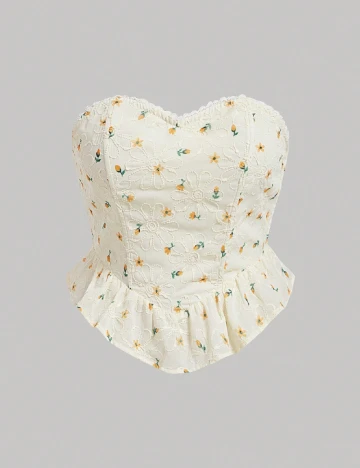 Top SHEIN CURVE, crem