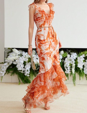 
						Rochie lunga MOTF, portocaliu