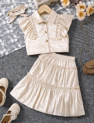 Compleu Shein Kids, crem