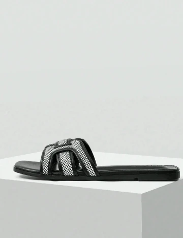 Slapi MOTF, alb/negru