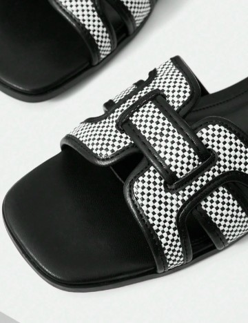 Slapi MOTF, alb/negru