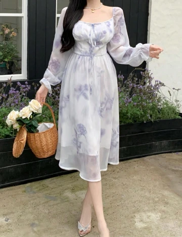 Rochie medie Dazy, alb