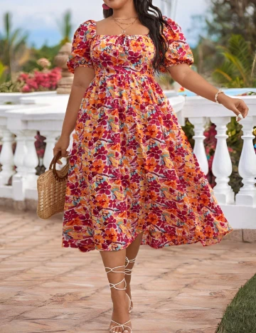 Rochie medie SHEIN CURVE, mix culori