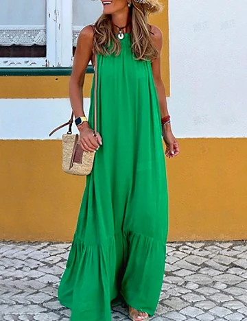 Rochie lunga SHEIN CURVE, verde