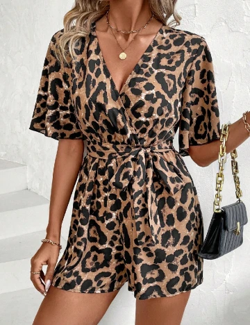 Salopeta SHEIN CURVE, animal print