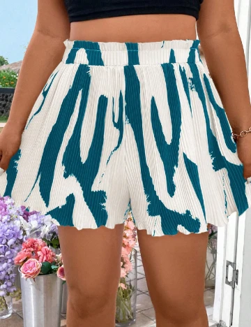 Pantaloni scurti SHEIN CURVE, ecru