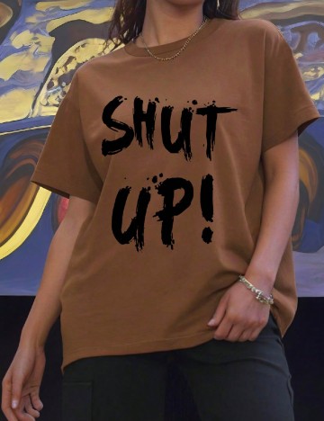 
						Tricou SHEIN CURVE, maro