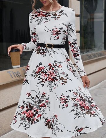 Rochie medie SHEIN, alb