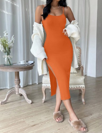 
						Rochie medie SHEIN, portocaliu