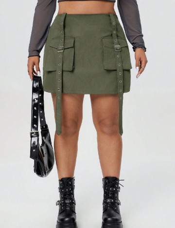 
						Fusta SHEIN CURVE, verde