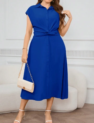 Rochie medie SHEIN CURVE, albastru