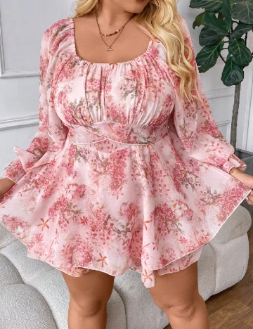 Rochie scurta SHEIN CURVE, floral