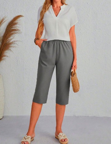 
						Pantaloni trei sferturi Emery Rose, gri