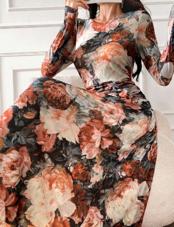 Rochie lunga SHEIN, floral print