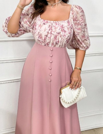 Rochie medie SHEIN CURVE, roz