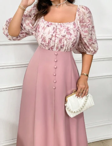 Rochie medie SHEIN CURVE, roz