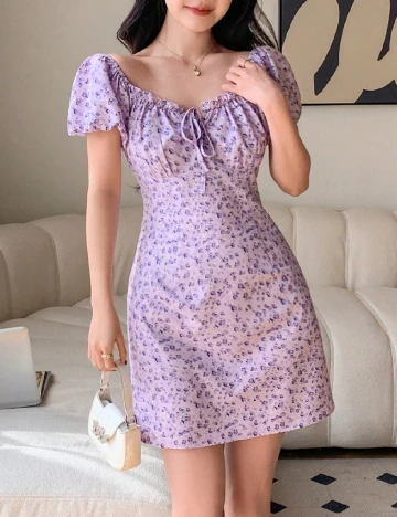 Rochie scurta Dazy, mov