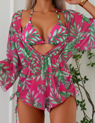 
						Costum de baie SHEIN, roz