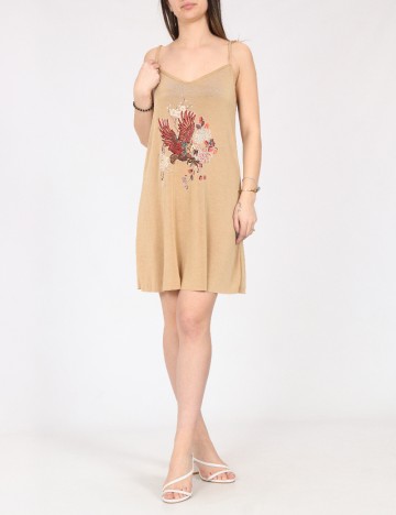 Rochie scurta Zara, maro deschis