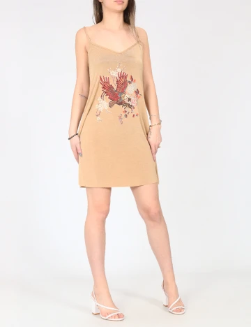 Rochie scurta Zara, maro deschis