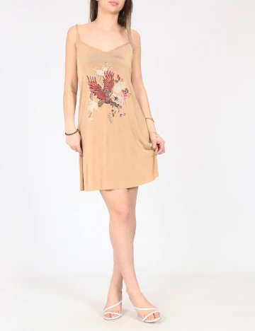 Rochie scurta Zara, maro deschis