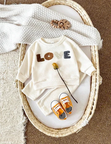 Compleu Shein Kids, crem