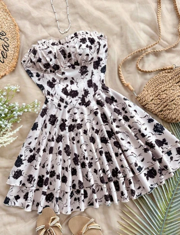 Rochie scurta SHEIN, ecru