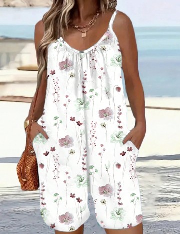 
						Salopeta SHEIN CURVE, alb