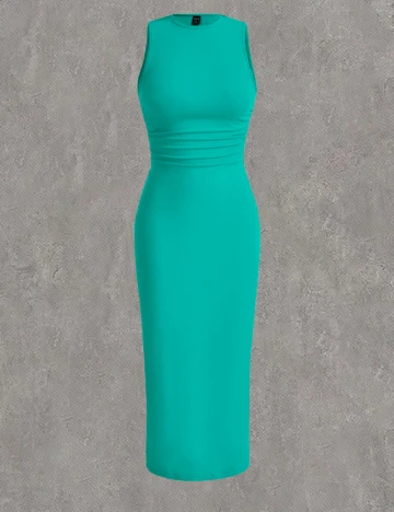 Rochie lunga SHEIN CURVE, turcoaz