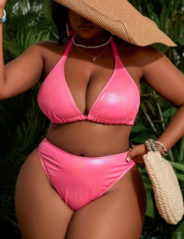 
						Costum de baie SHEIN CURVE, roz