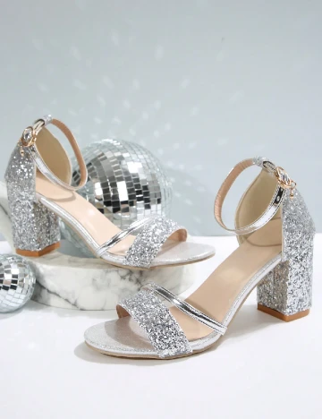 Sandale SHEIN, argintiu