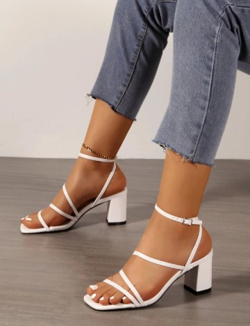 
						Sandale SHEIN, alb