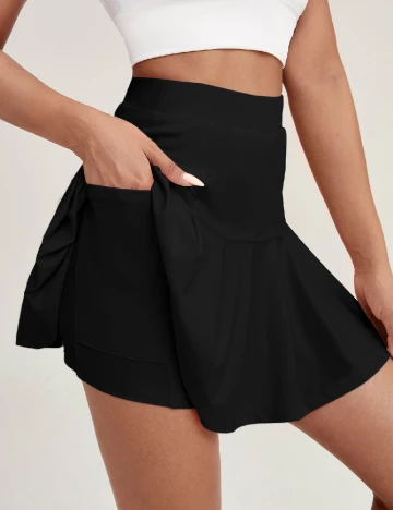 Fusta pantalon SHEIN, negru