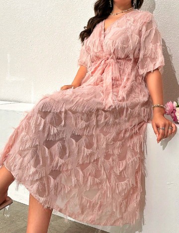 
						Rochie medie SHEIN CURVE, roz