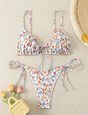 Costum de baie SHEIN, floral print