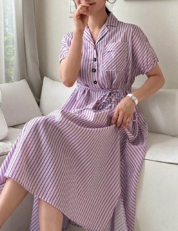 
						Rochie medie Dazy, bleu/rosu