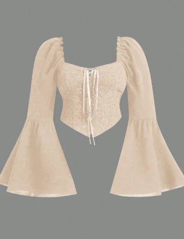 Top SHEIN CURVE, crem