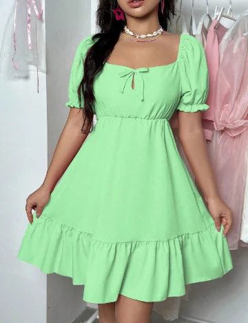 Rochie scurta SHEIN, verde