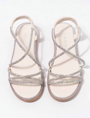 Sandale Shein Kids, argintiu