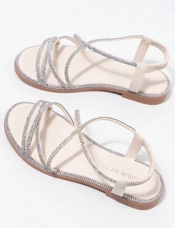 Sandale Shein Kids, argintiu